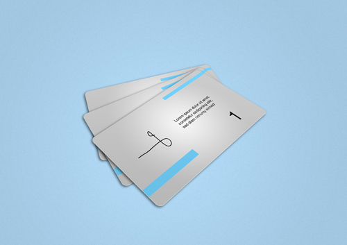 Gray business card