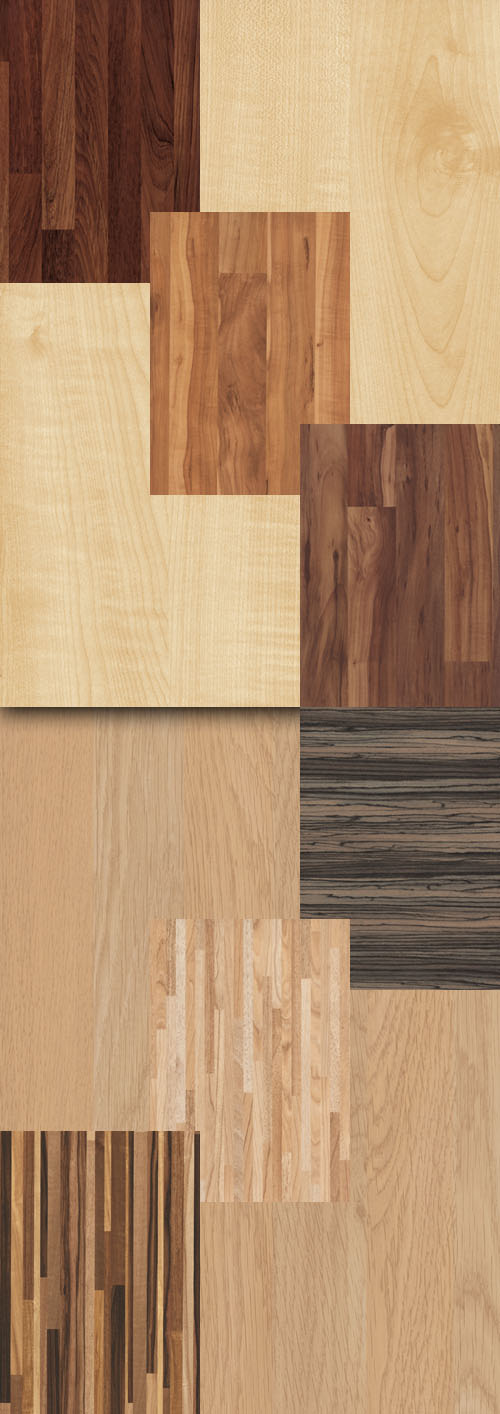 A set of wooden texture