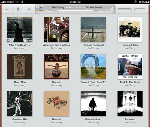 iOS 5 iPad Music App Free PSD
