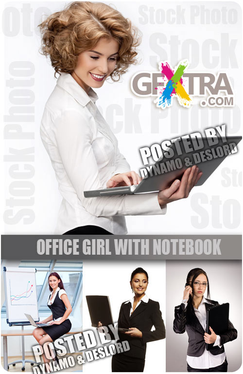 Office girl with notebook - UHQ Stock Phot