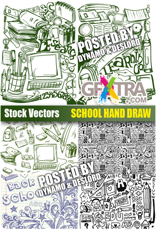 School hand draw - Stock Vectors