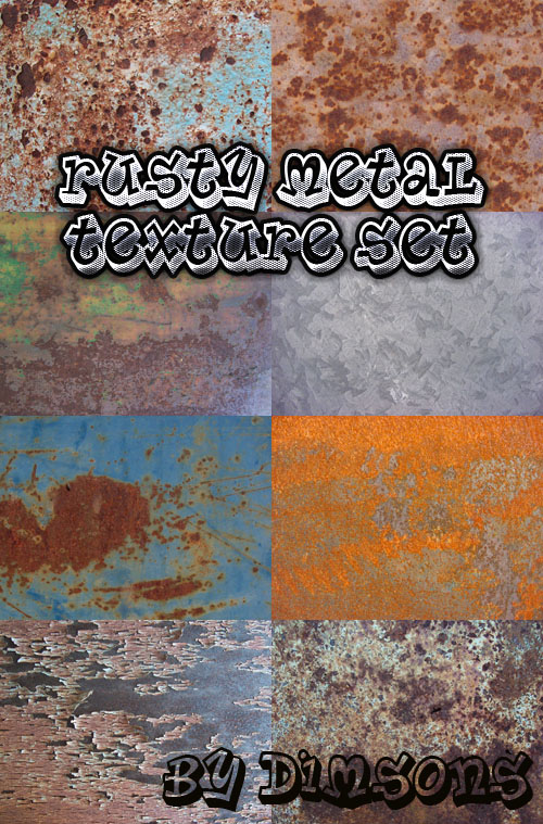 Rusty metal texture set