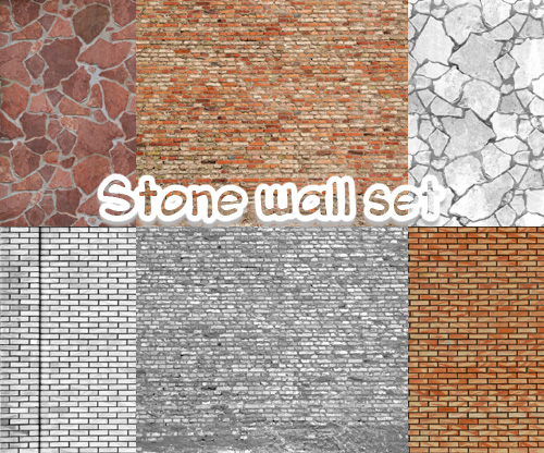 Stone wall texture collection