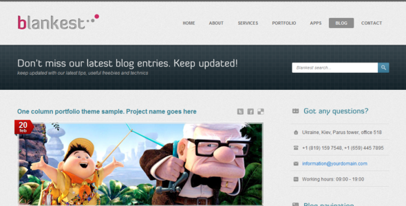 ThemeForest - Blankest HTML portfolio/blog theme (All Styles)