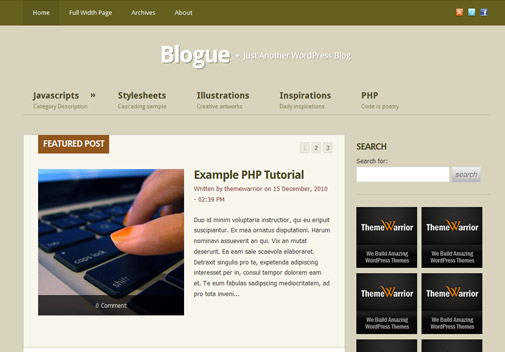Blogue v1.1.0, Powerful Minimalist WordPress Blog Theme - ThemeWarrior
