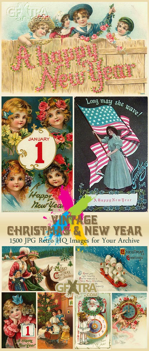 Vintage Christmas and New Year Images 1500xJPG