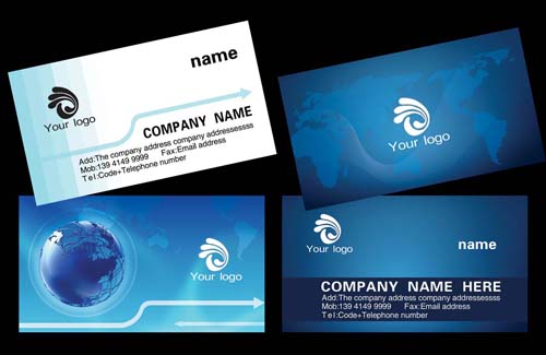 Personalized Technologies blue business card template