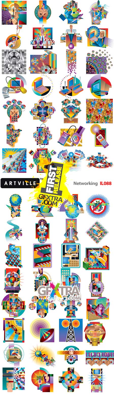 Artville Illustrations IL088 Networking 60xEPS
