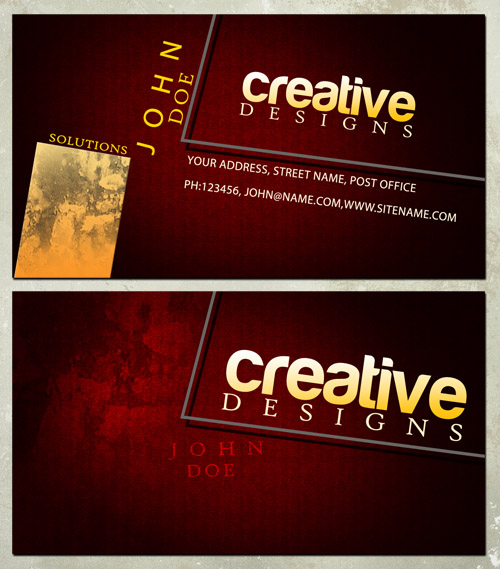 Creative Designs Business Cards Tempate