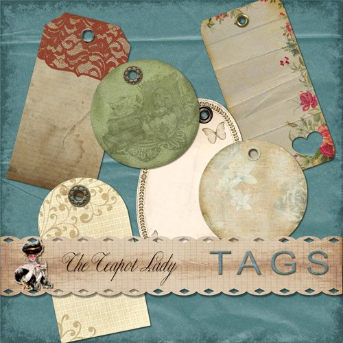 Scrap-kit - The Teapod Lady Tags