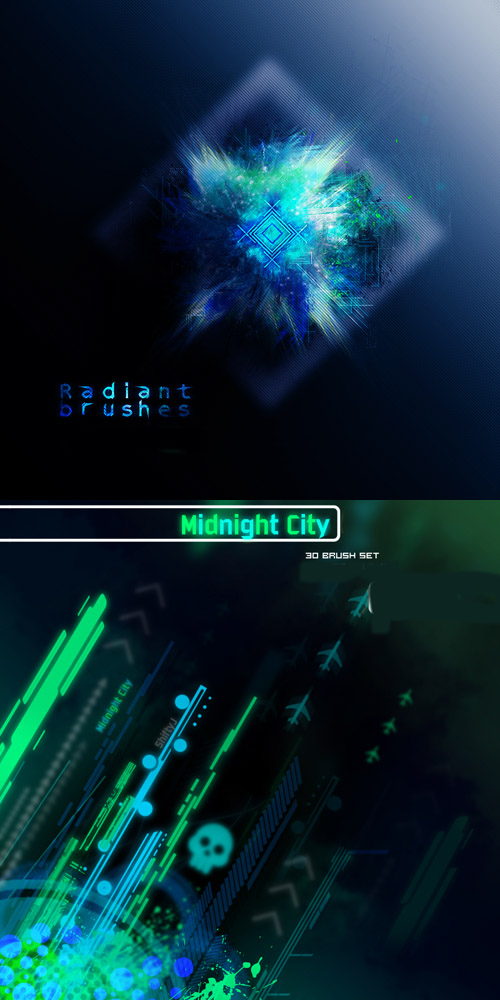 Midnight City and Radiant Brush Set