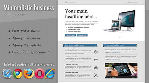 MojoThemes - Minimalistic business ? Landing Page - Rip