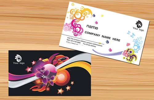 business card design template personal artistic pattern