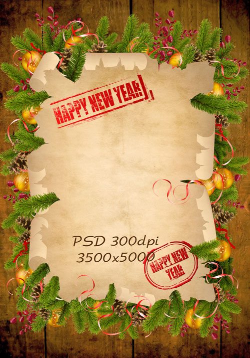 Happy New Year Letter Template PSD