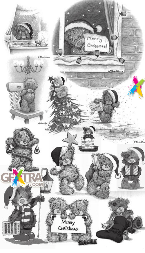 Teddy Christmas Brushes for Photoshop