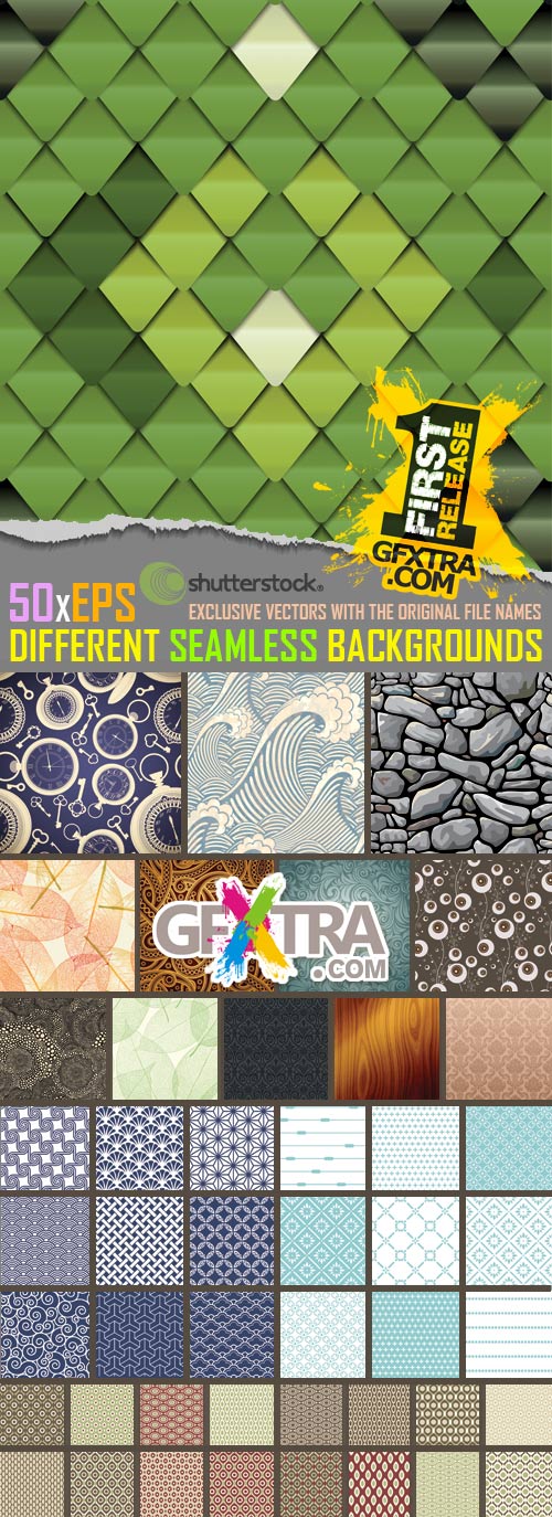 Different Seamless Backgrounds 50xEPS