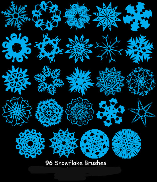 Snowflake Brushes set for Photoshop