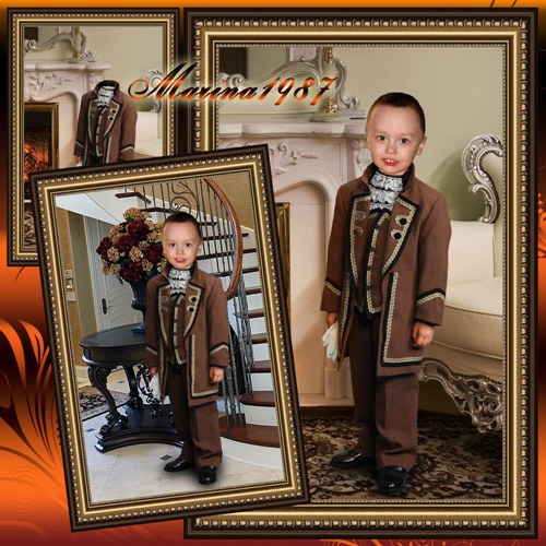 Children template - A little gentleman in a stylish suit