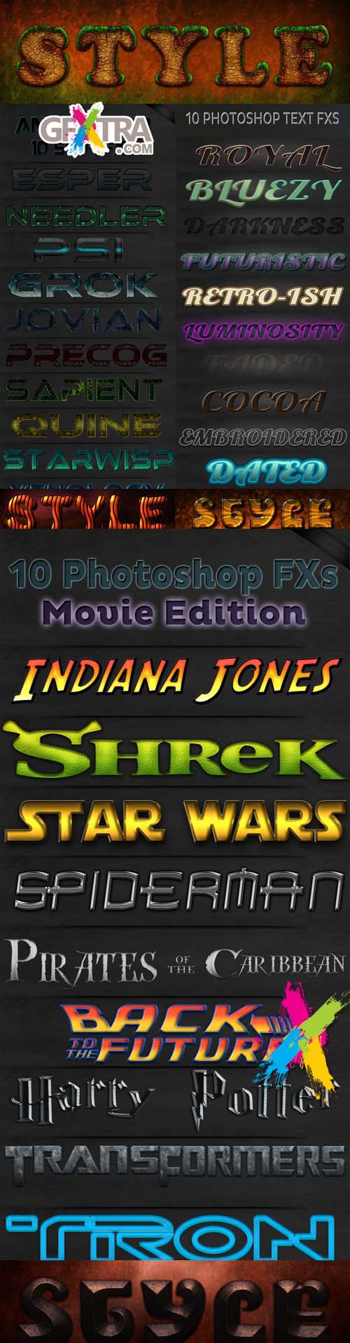 Photoshop Text Styles pack # 6