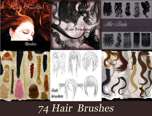 Collection Hair brushes for Photoshop