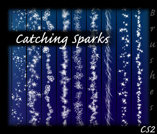 Catching Sparks brushes set for Photoshop