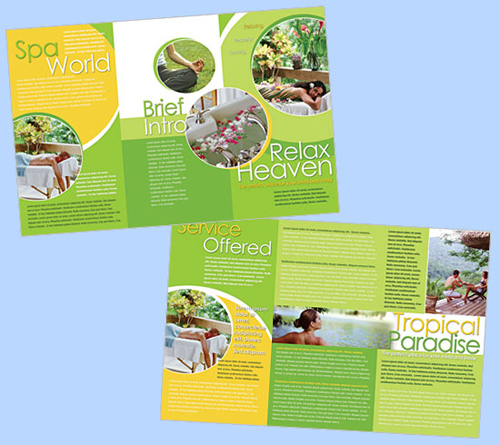 Spa World Brochure 5.25 x 13.5 - BoxedArt Templates for Design
