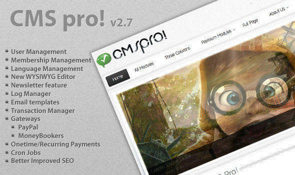 CMS pro! Lightweight Content Management System, All Modules - CodeCanyon