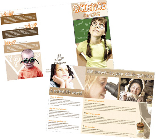 Kids Science Brochure 11 x 8.5 - BoxedArt Templates for Design