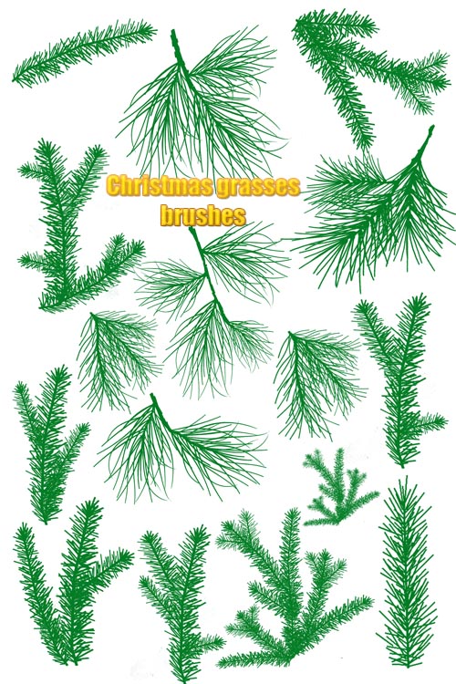 Christmas Grasses Brushes