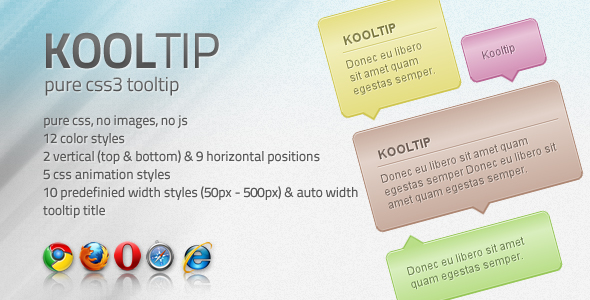 Kooltip Pure CSS3 Tooltip - CodeCanyon