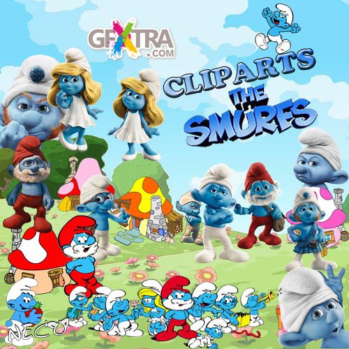 Cliparts the Smurfs 20xPNG