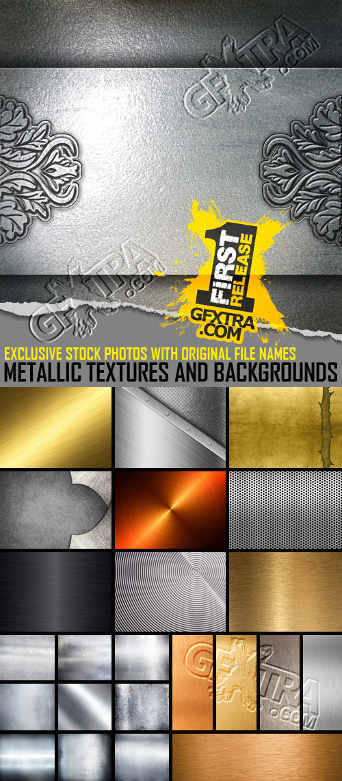 Metallic Textures and Backgrounds 25xJPG