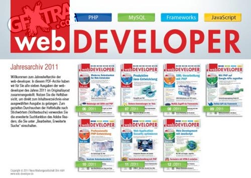 Web Developer Magazin 2011 Full Year Collection