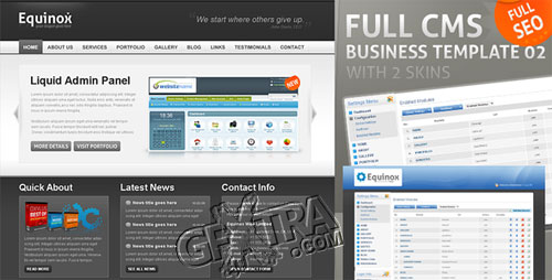 Full CMS Business Template with 2 Skins - ThemeForest