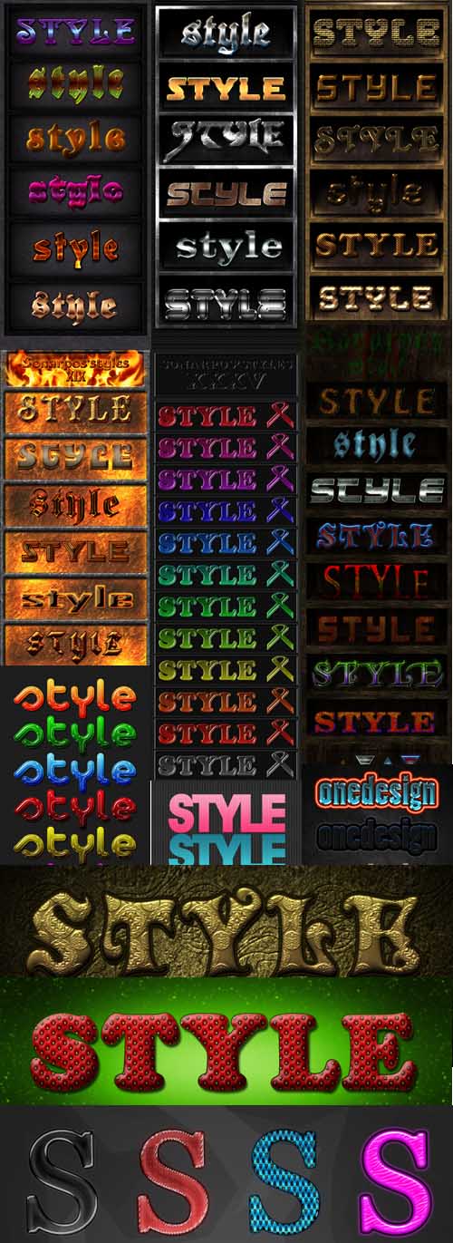 Text layer styles for Photoshop pack 18