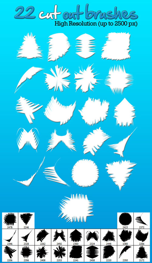 Cutout Brushes for Adobe Photoshop