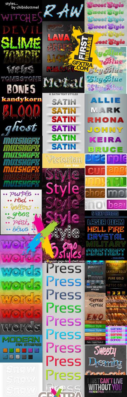 Text styles for Photoshop pack 41