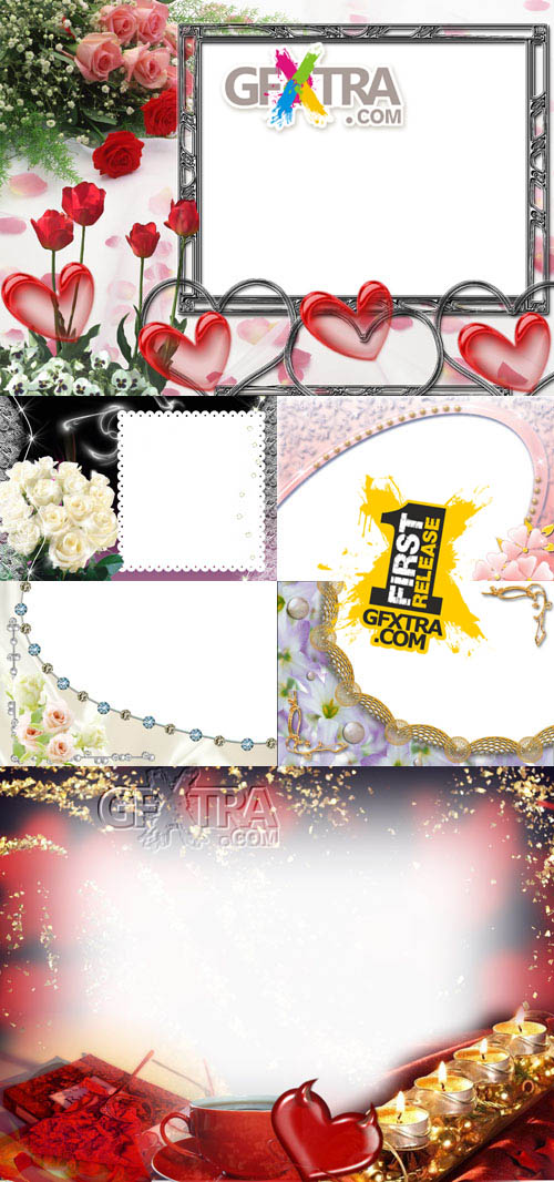 Collection of Photo frames for Valentine\'s Day pack 11