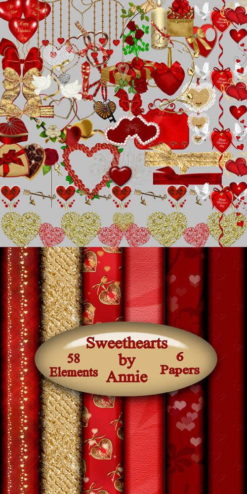 Scrap-set - Sweethearts For Valentines Day 2012