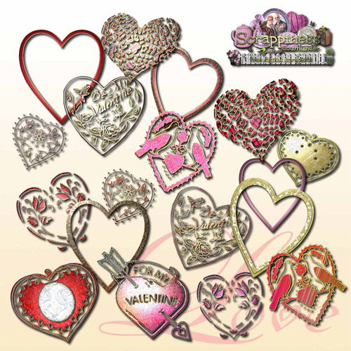 Scrap-kit - PNG Hearts Cliparts For Valentines Day 2012