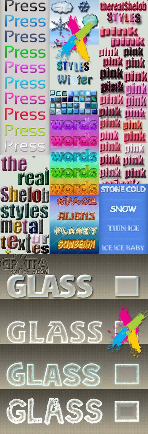 Text styles for Photoshop pack 43