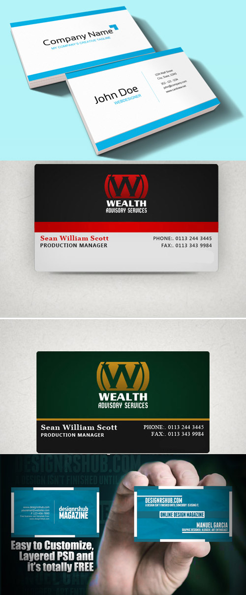 Psd Business Cards for Photoshop