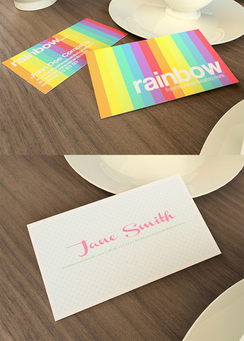 Rainbow and Modern Business Cards