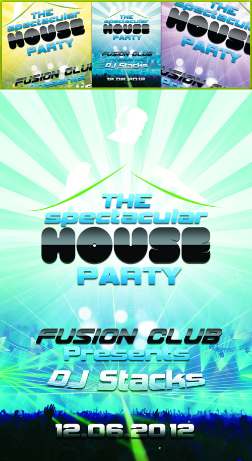 House Party Flyer Psd