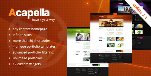 ThemeForest - Acapella v1.1 WordPress Theme
