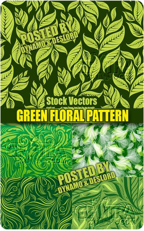 Green floral pattern - Stock vectors