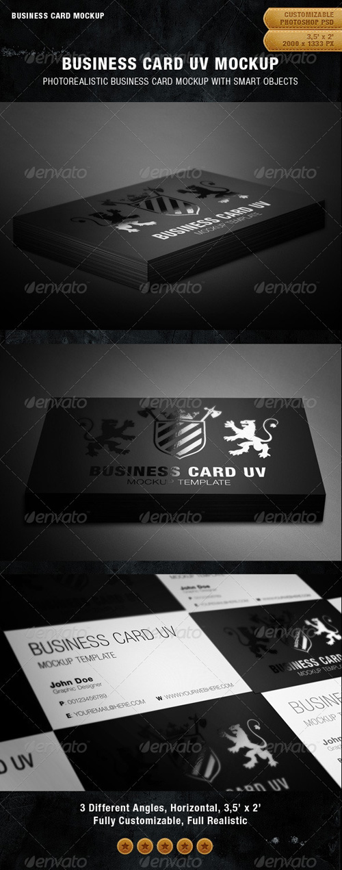 Graphicriver - Business Card UV Mockup