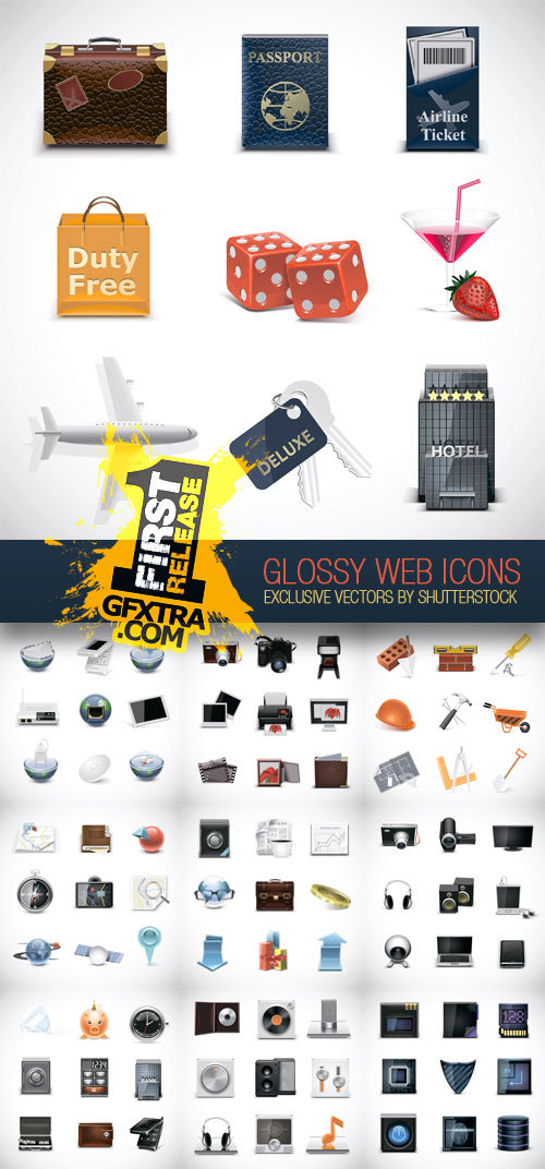 Glossy Web Icons 10xEPS