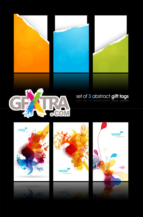 Abstract Gift Vector Tags #7