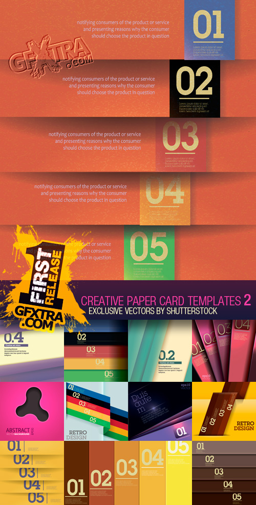 Creative Paper Card Templates 2, 20xEPS